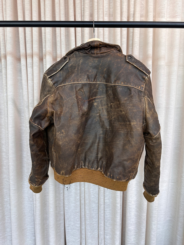 Leather Aviator Vintage Jacket