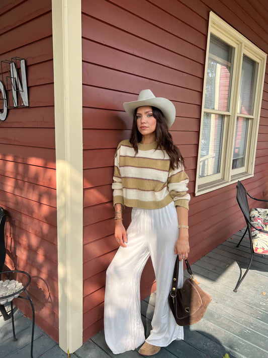 Fall is calling knit sweater- tan