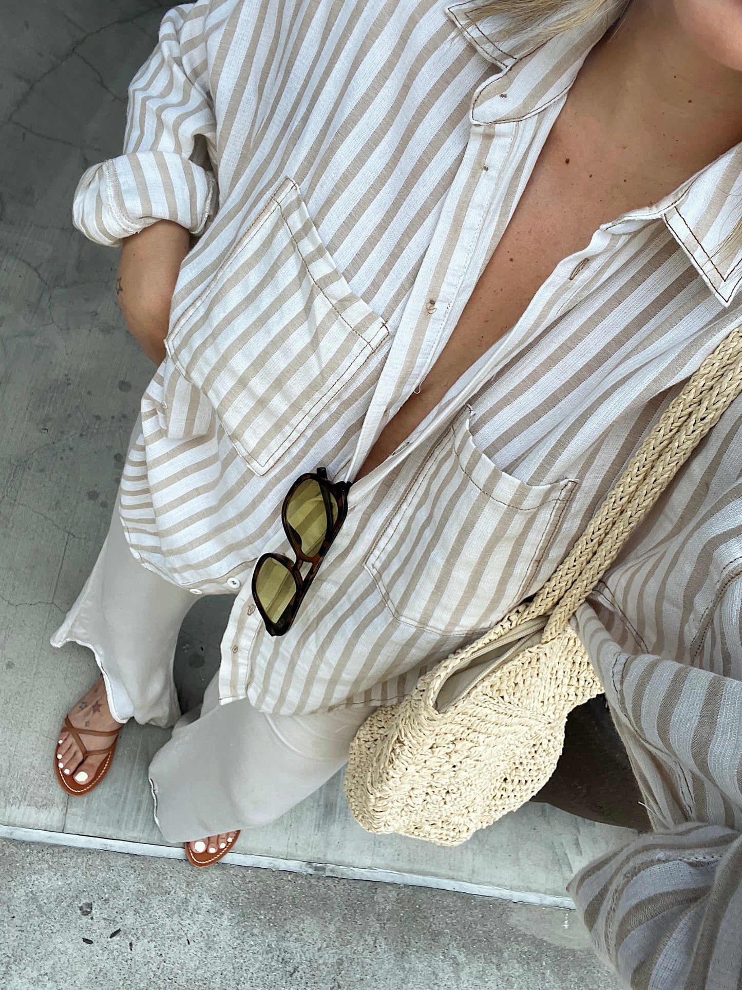 Seaside Button Up - Tan