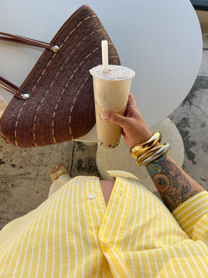 Malibu Yellow Button Up