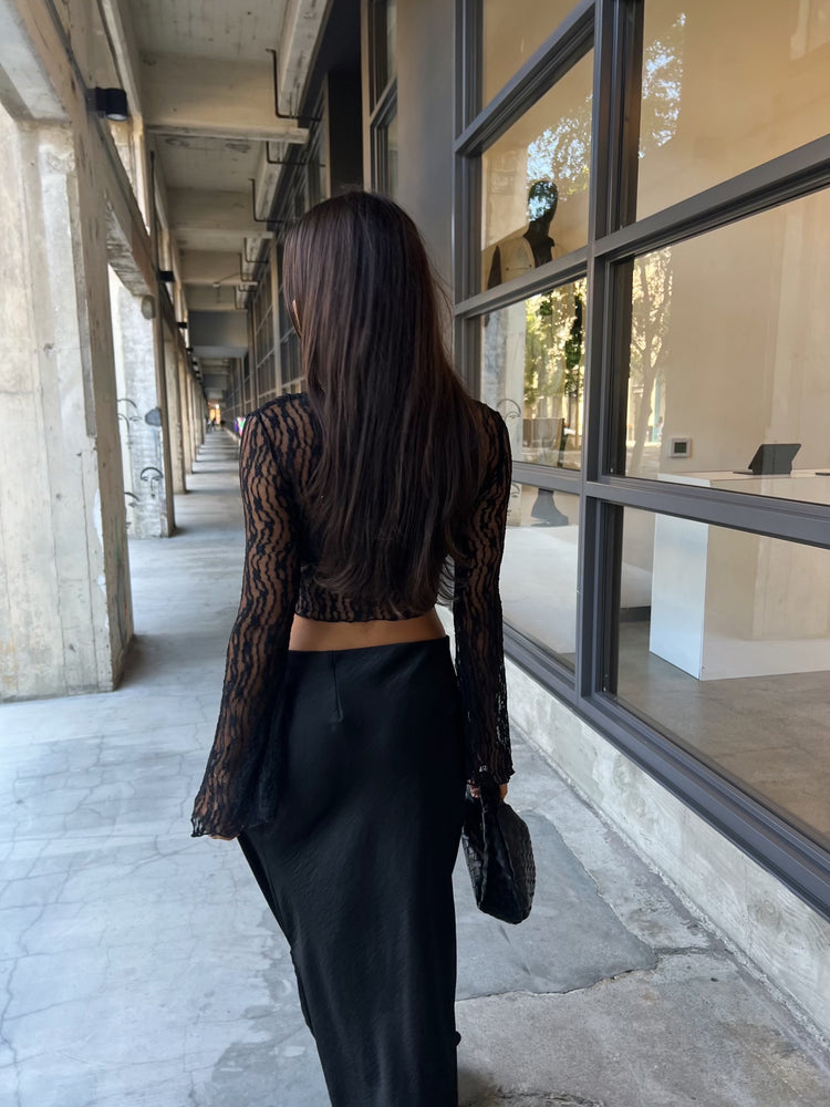 Backstage Lace Top - Black