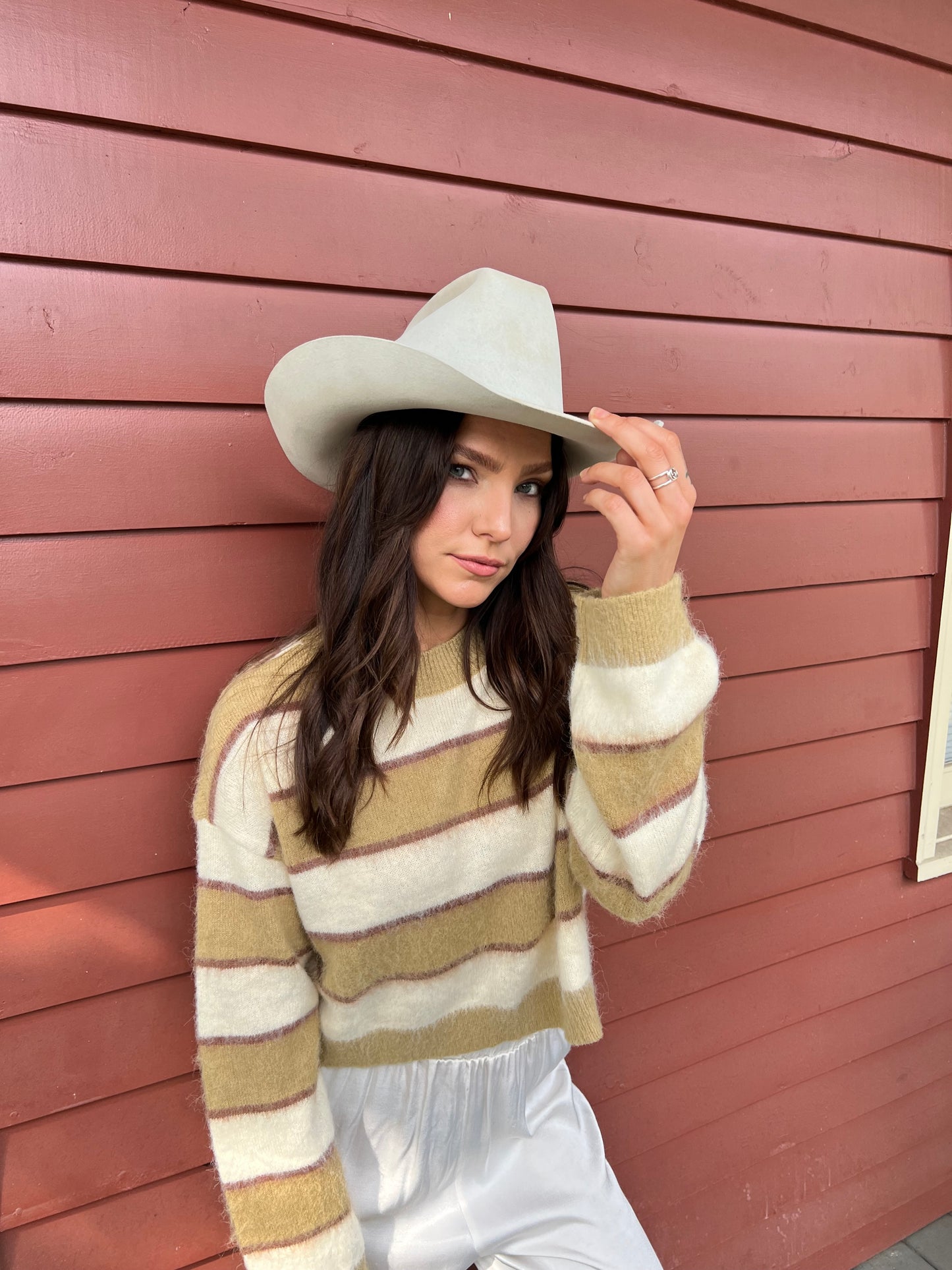 Fall is calling knit sweater- tan