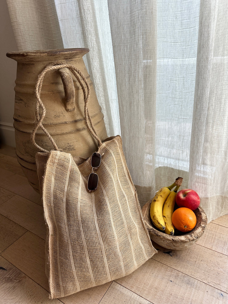 Jute Stripe Bag