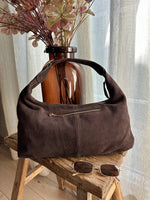 London Suede Brown Bag