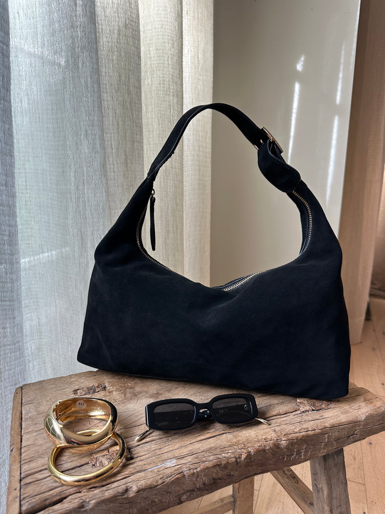 London Suede Black Bag