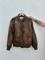Leather Vintage Aviator Jacket