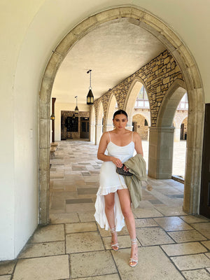 Santal Dress - White