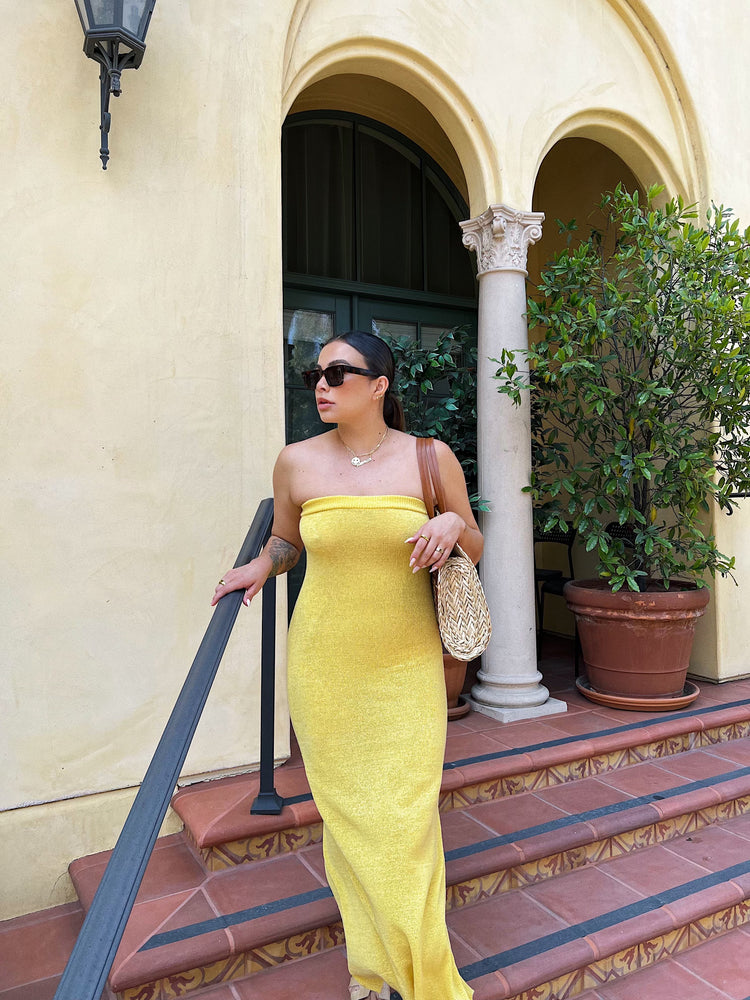 
            
                Load image into Gallery viewer, Bird Of Paradise Maxi Dress - Yellow - FINAL SALE
            
        