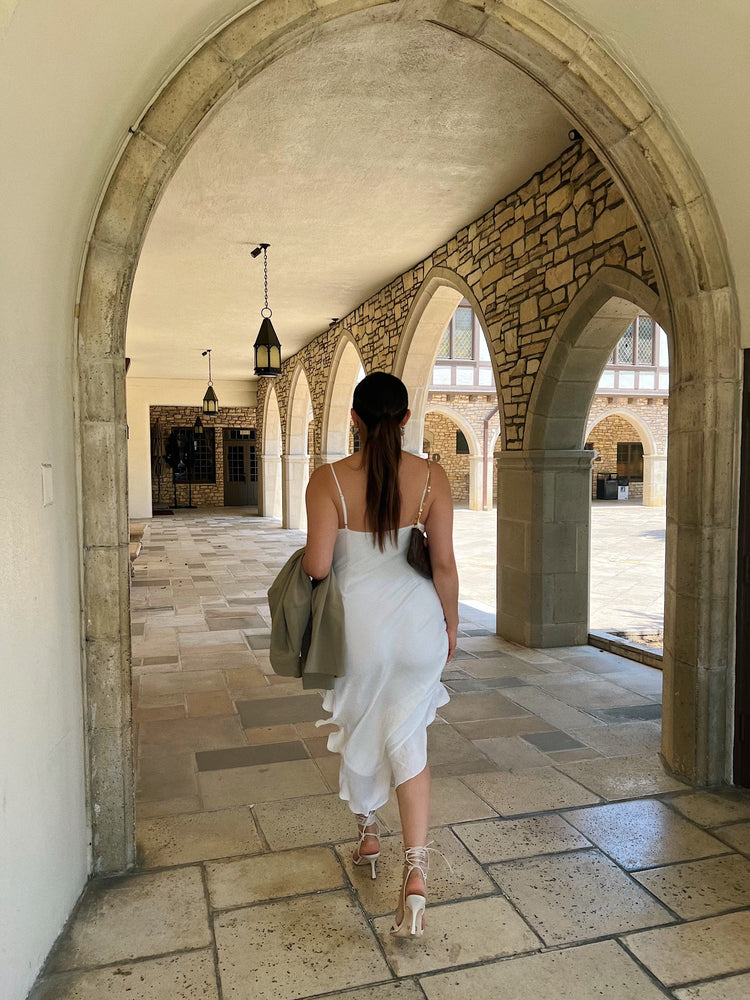 Santal Dress - White